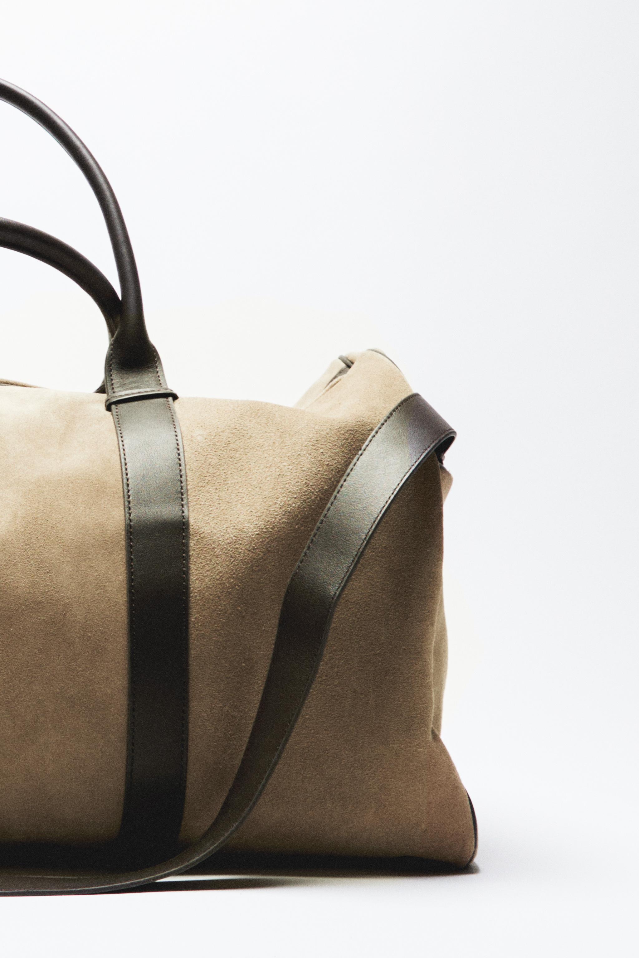 SAC DE VOYAGE COTON ET CUIR